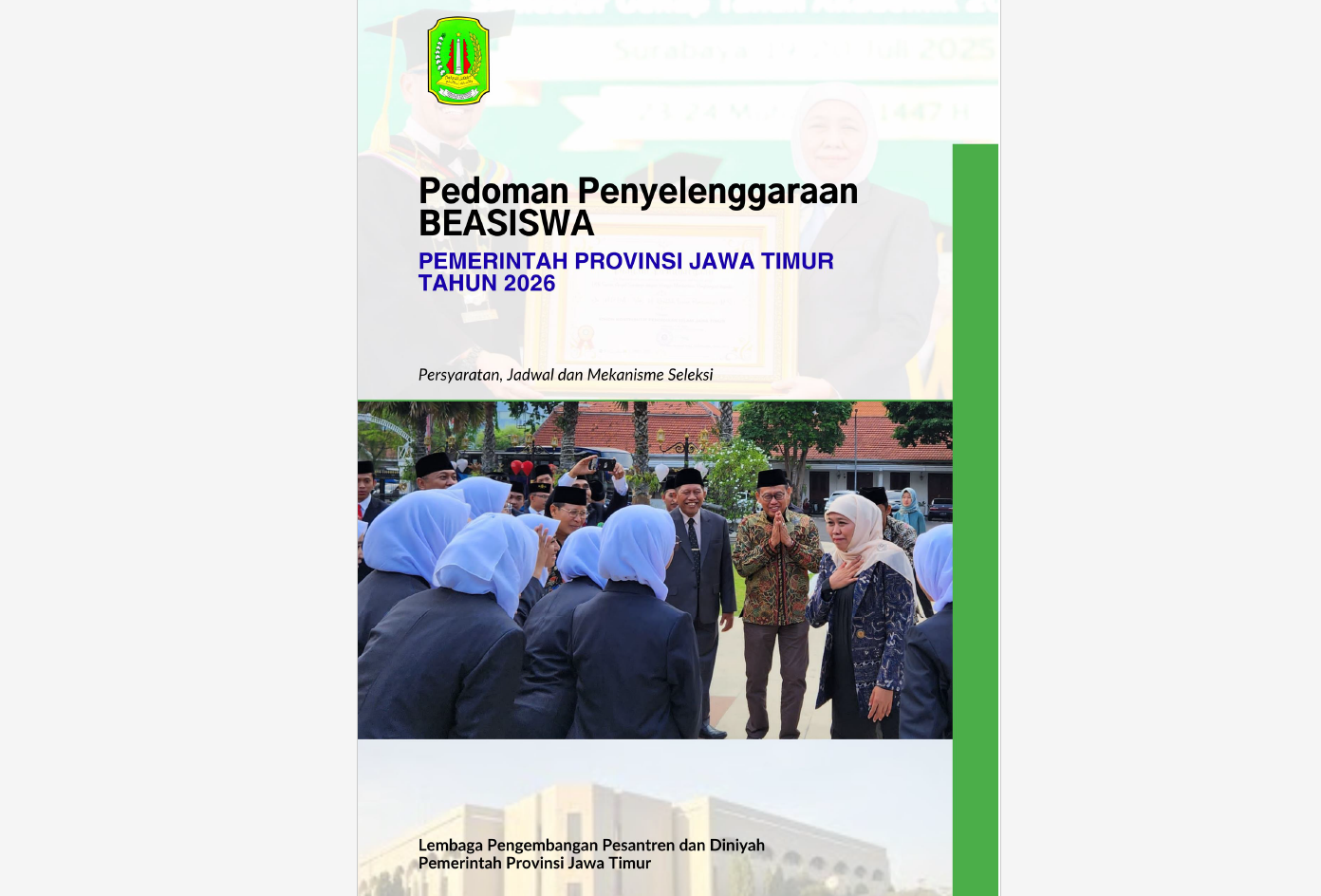 PEDOMAN PENYELENGGARAAN BEASISWA PEMERINTAH PROVINSI JAWA TIMUR TAHUN 2026